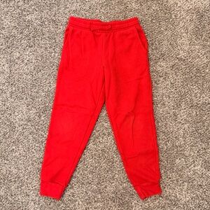 Red sweatpants